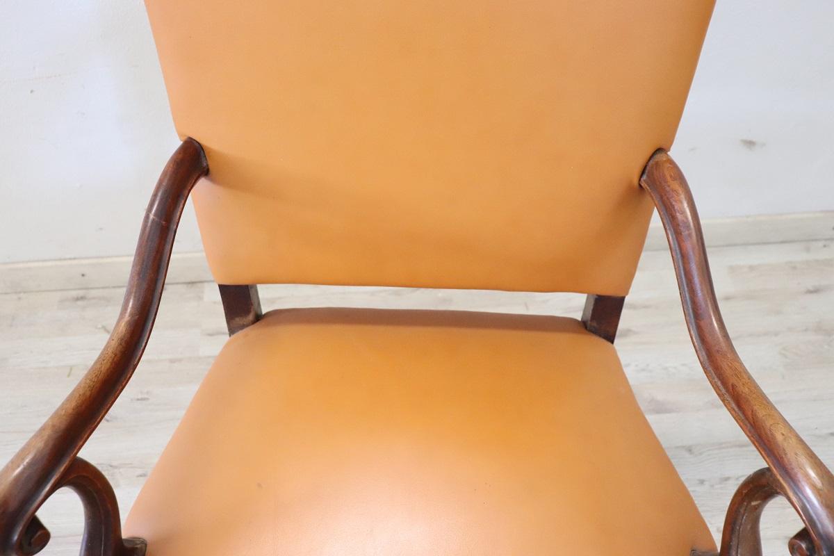 Late 19th Century Italian Louis XIV Style Antique Armchair For Sale 2