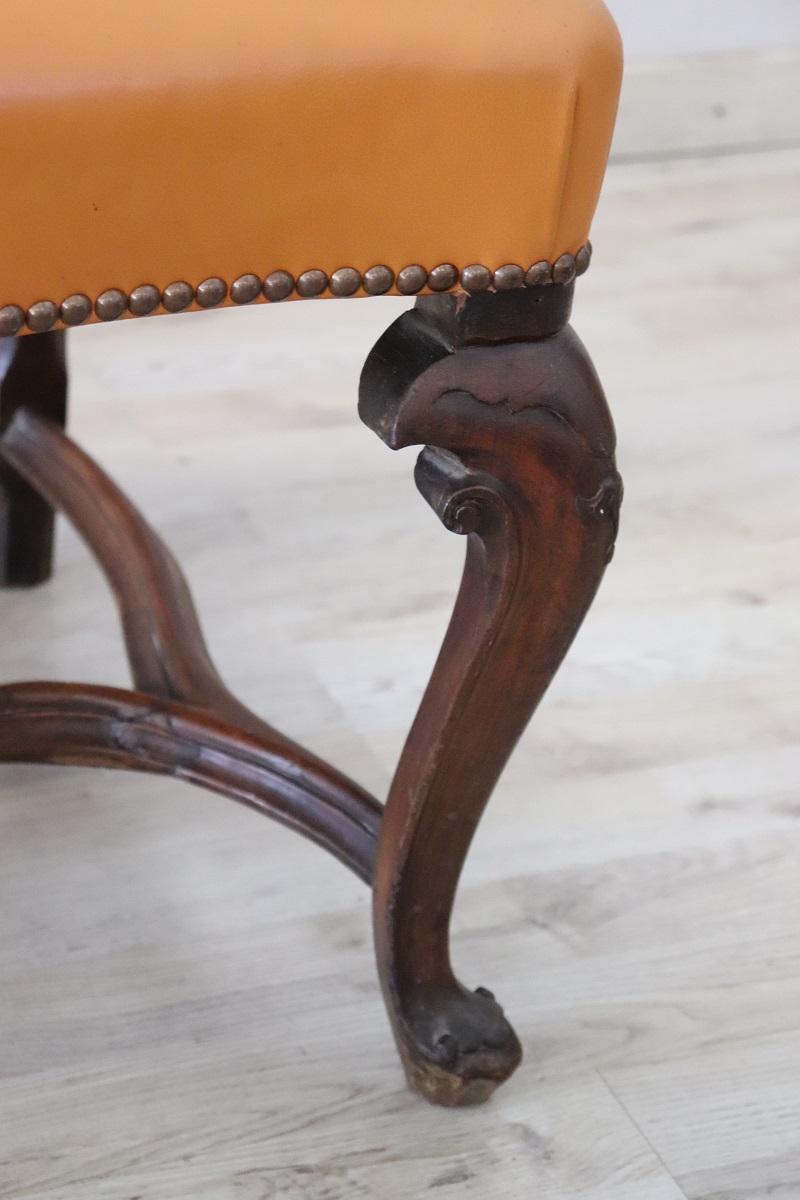 Late 19th Century Italian Louis XIV Style Antique Armchair For Sale 5