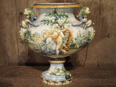 Late 19th Century Italian Majolica Urn