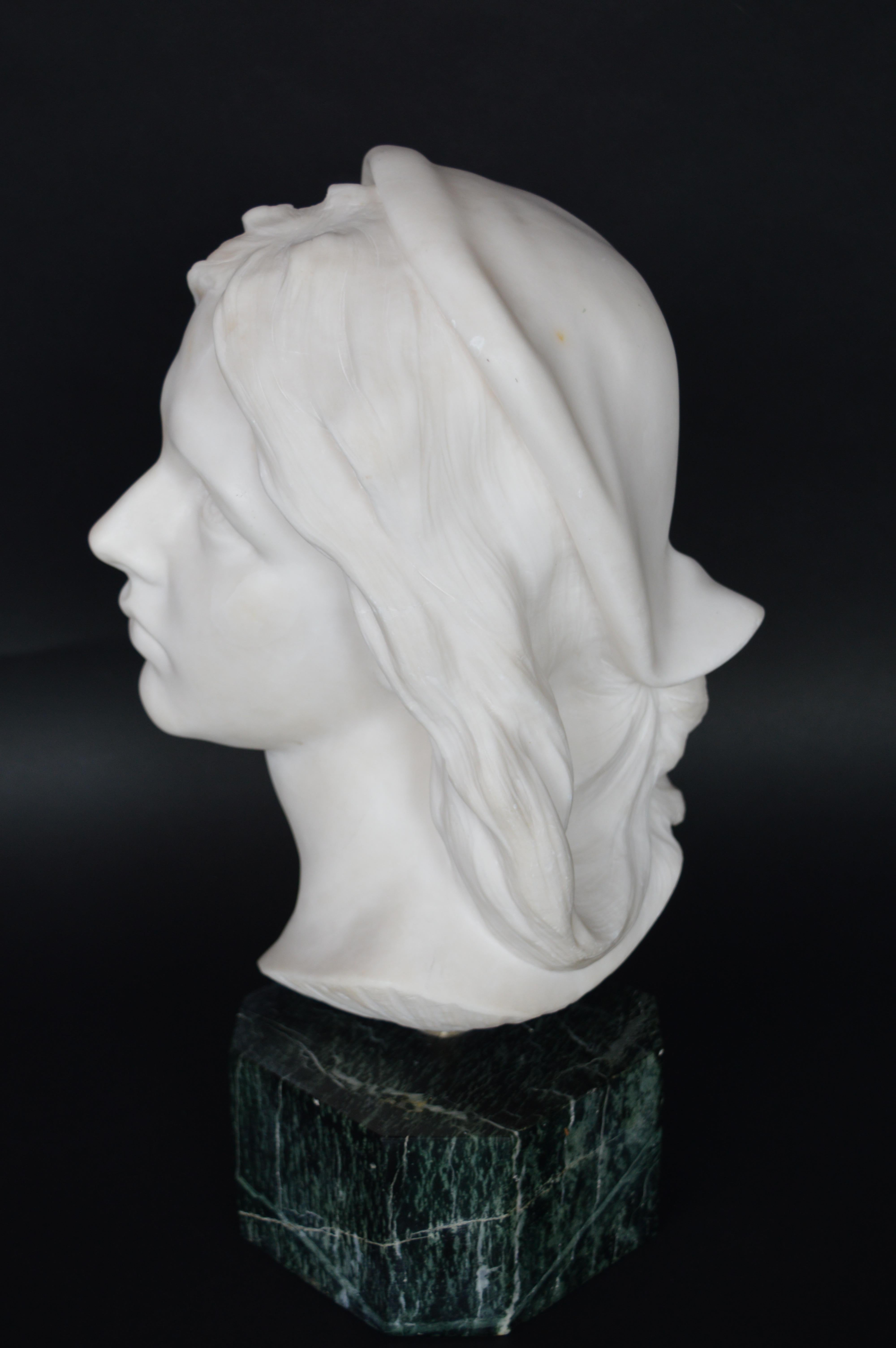 Late 19th Century Italian Marble Bust For Sale 1