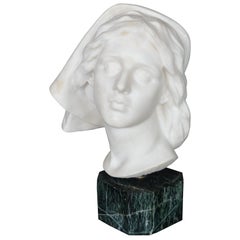 Antique Late 19th Century Italian Marble Bust