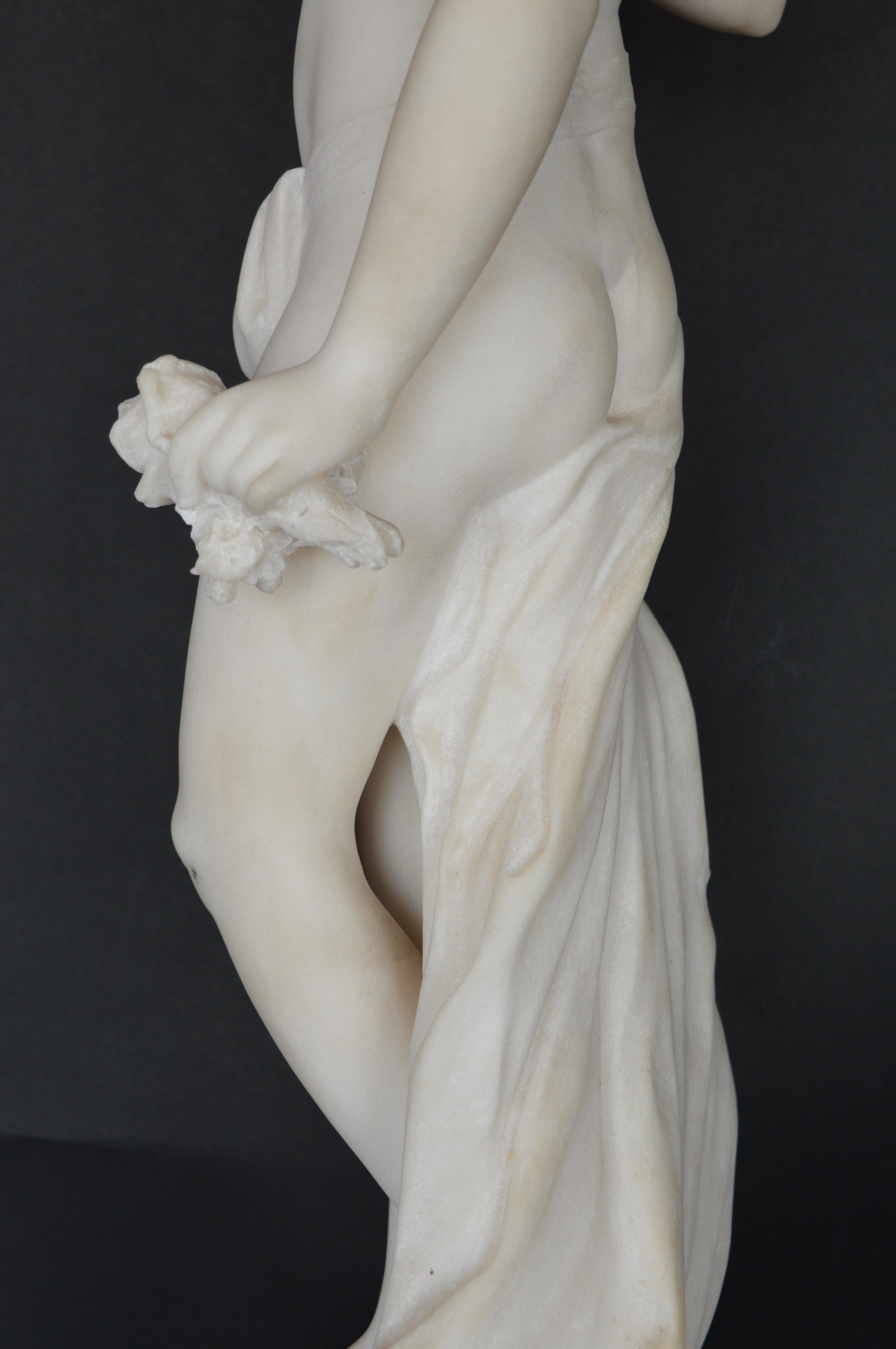 Statue italienne en marbre de la fin du XIXe siècle en vente 6