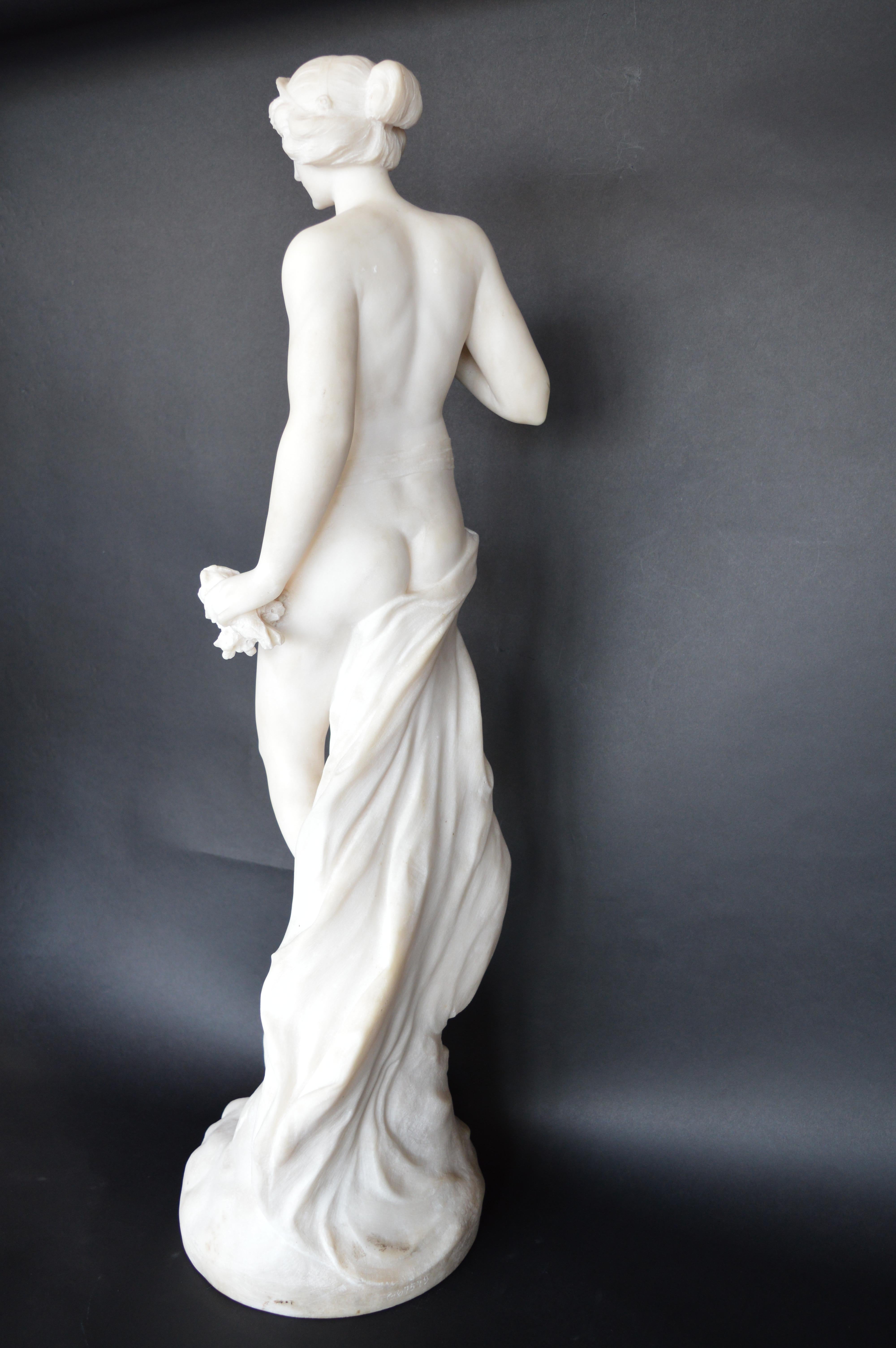 Late 19th Century Italian Marble Statue For Sale 8