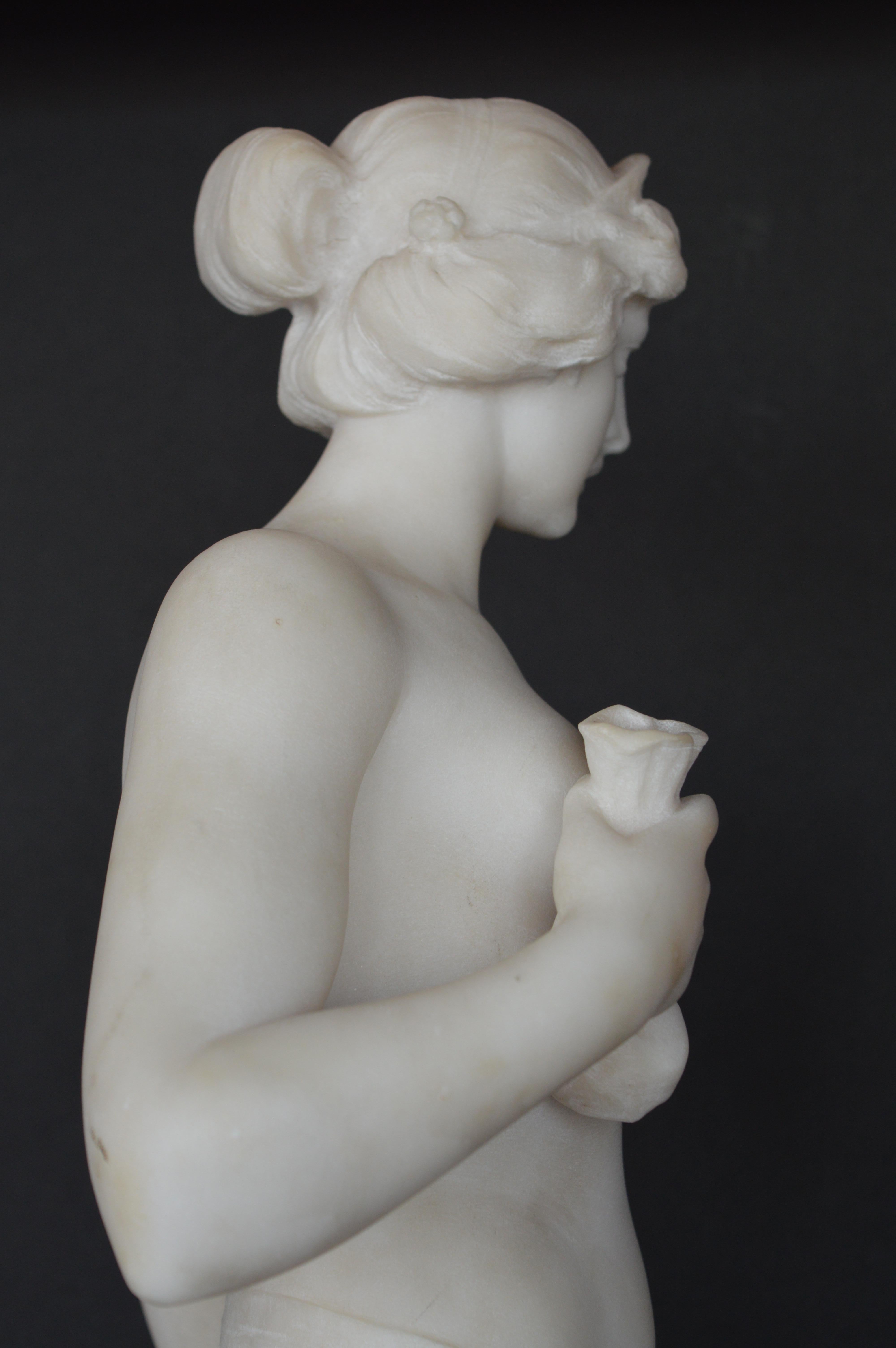 Late 19th Century Italian Marble Statue For Sale 11