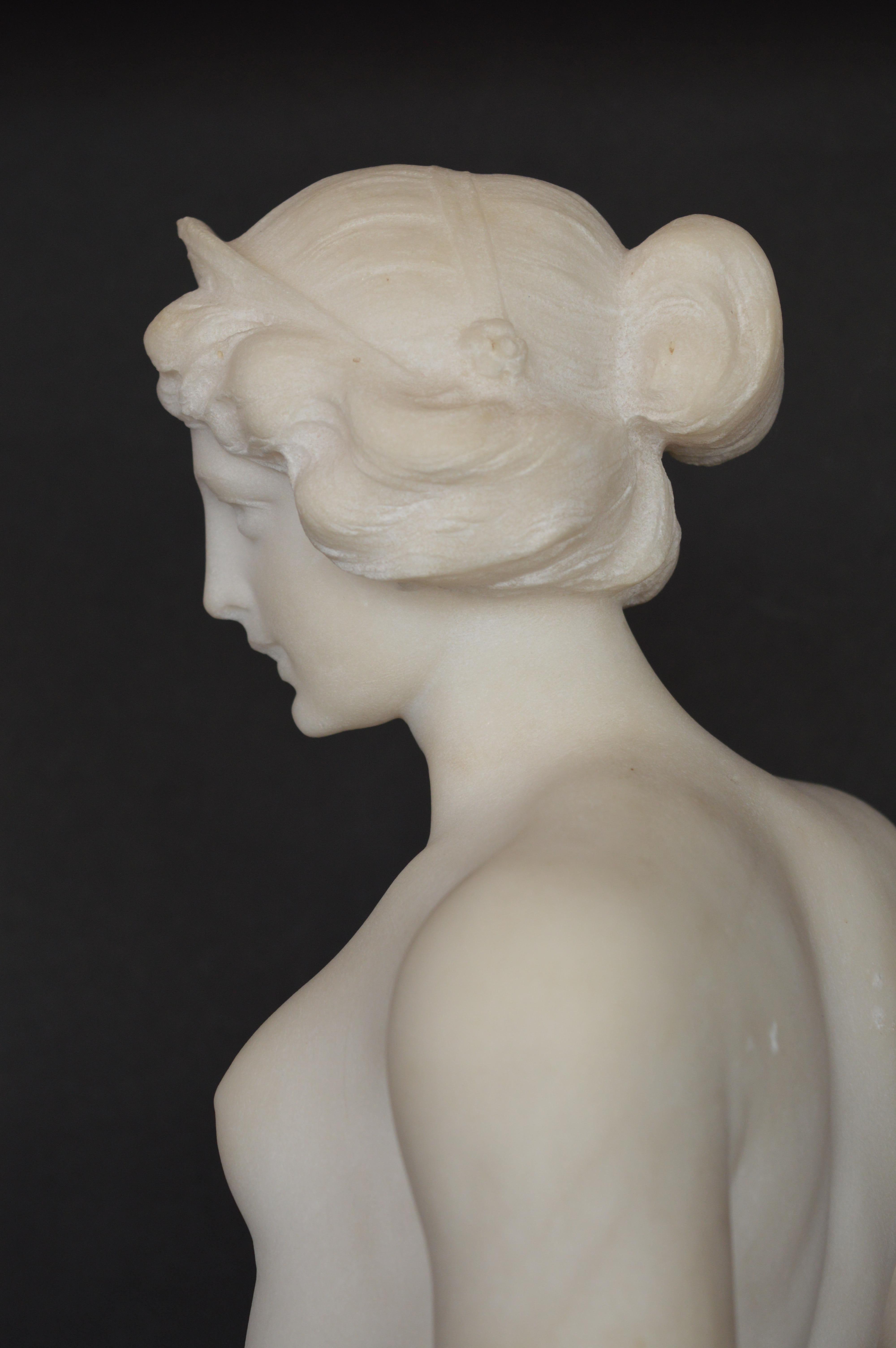 Late 19th Century Italian Marble Statue For Sale 5