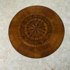 Late 19th Century Italian Marquetry Guéridon or Pedestal Table