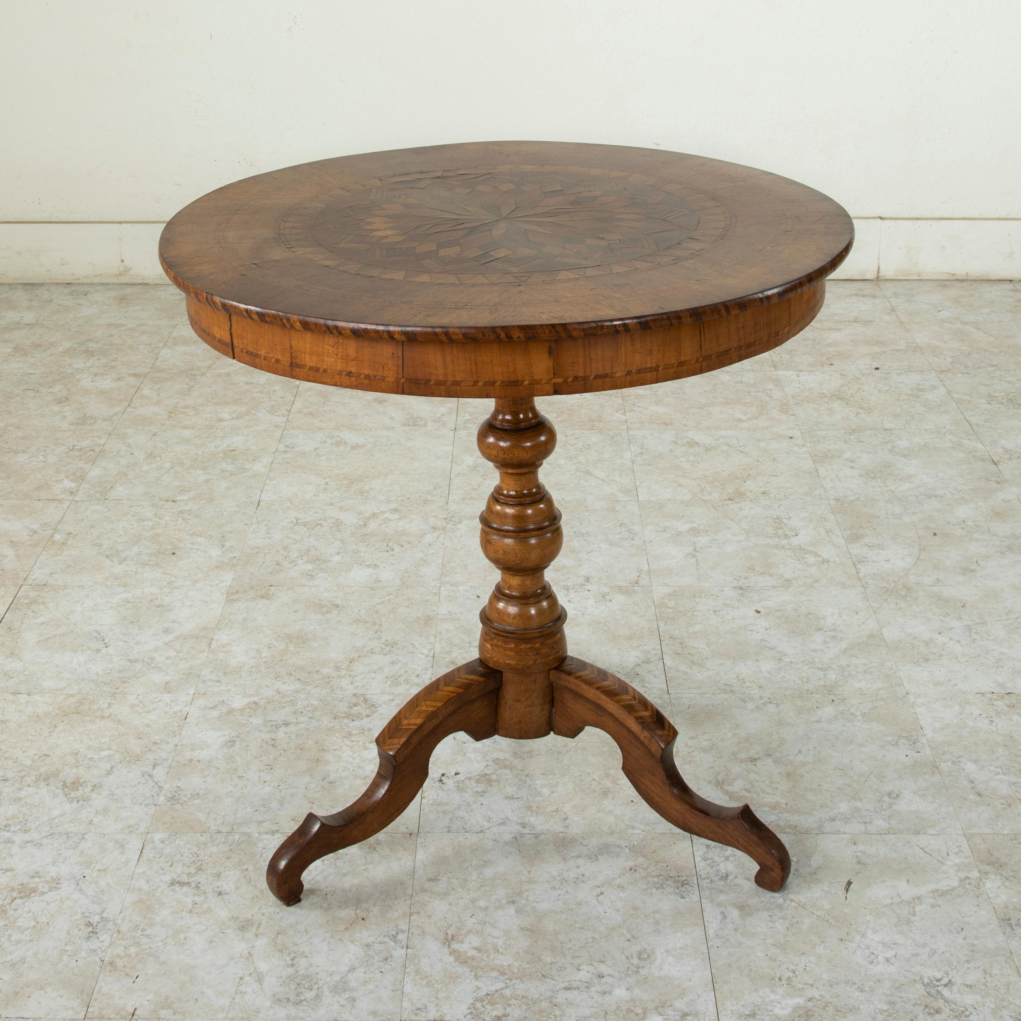 Late 19th Century Italian Marquetry Guéridon or Pedestal Table 1