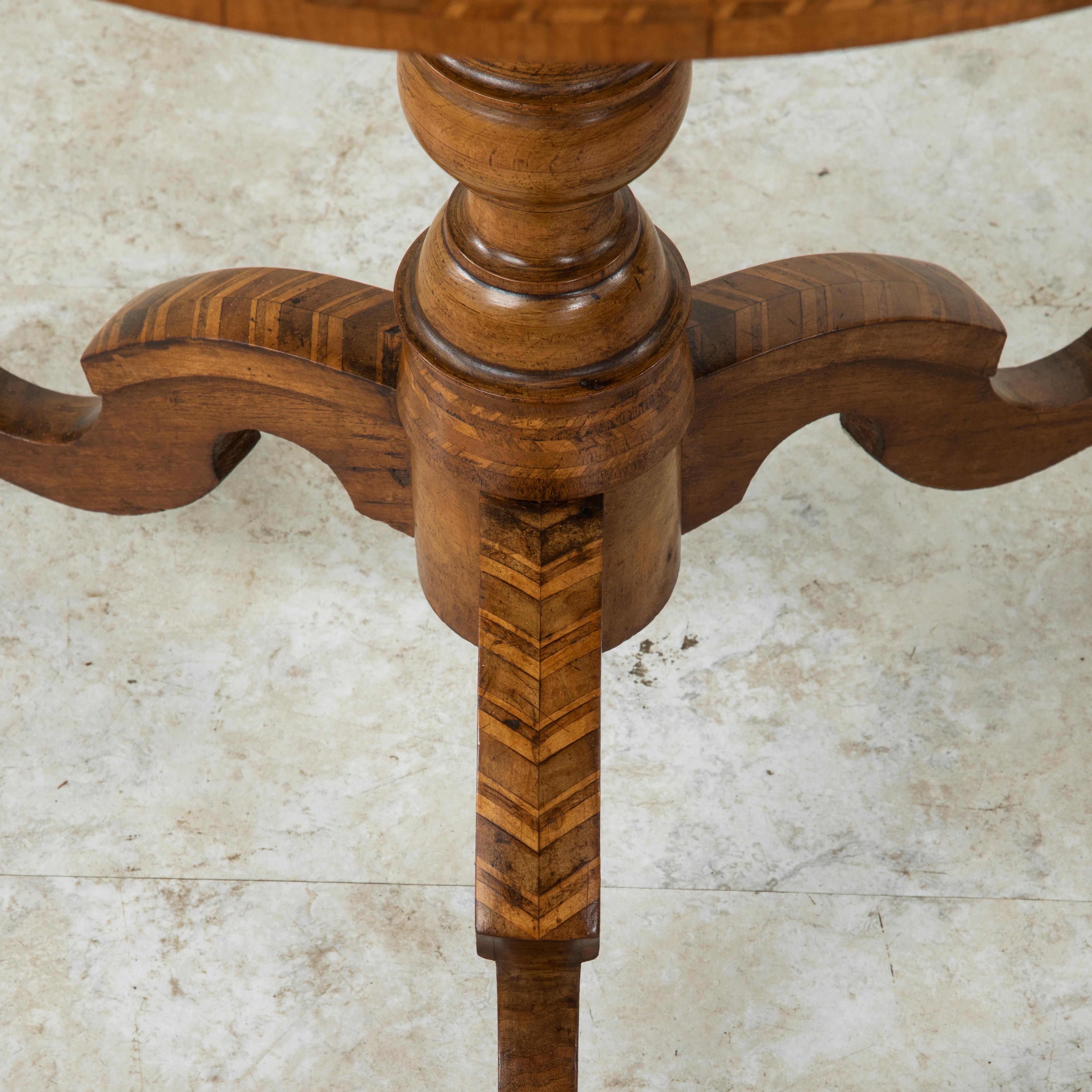 Late 19th Century Italian Marquetry Guéridon or Pedestal Table 3