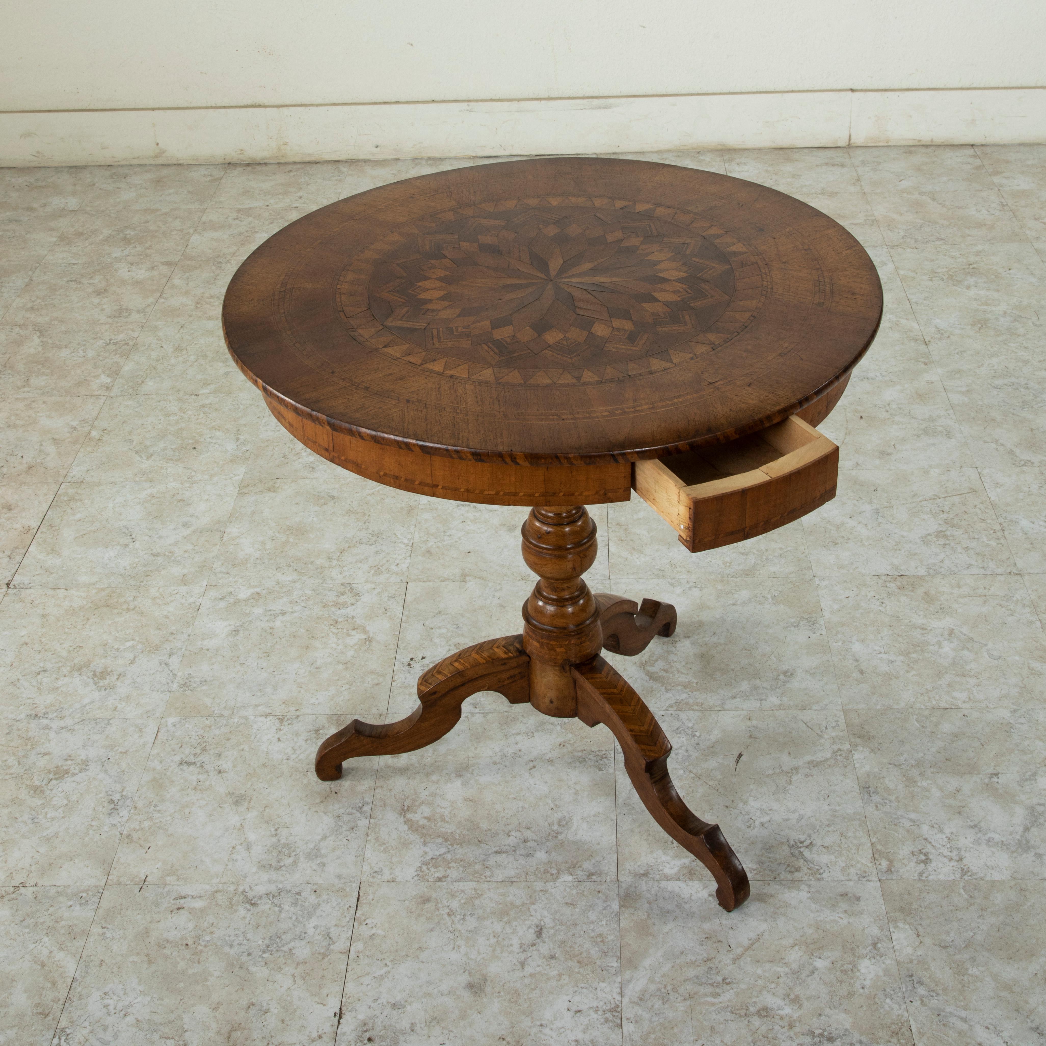 Late 19th Century Italian Marquetry Guéridon or Pedestal Table 4