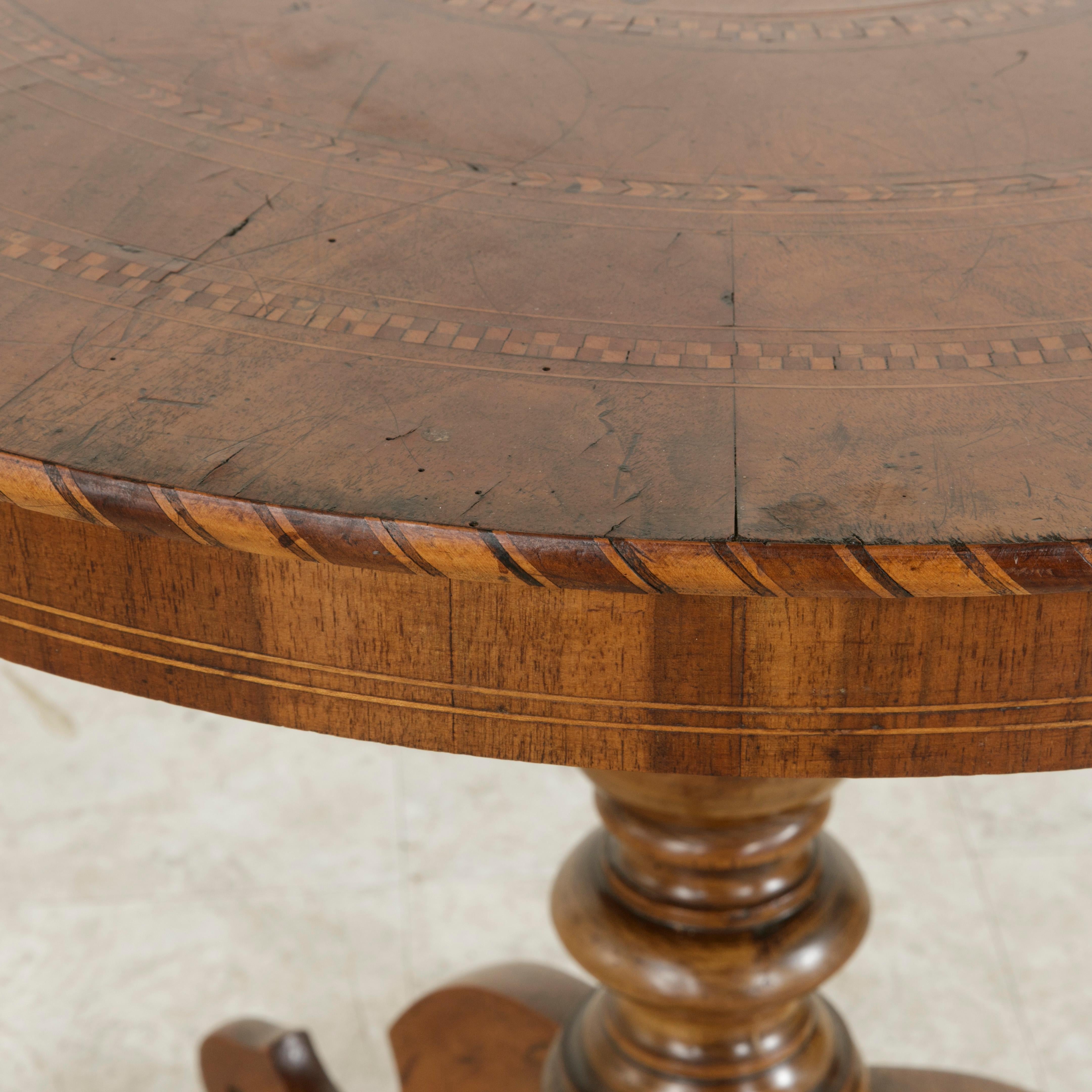 Late 19th Century Italian Marquetry Gueridon or Pedestal Table 7
