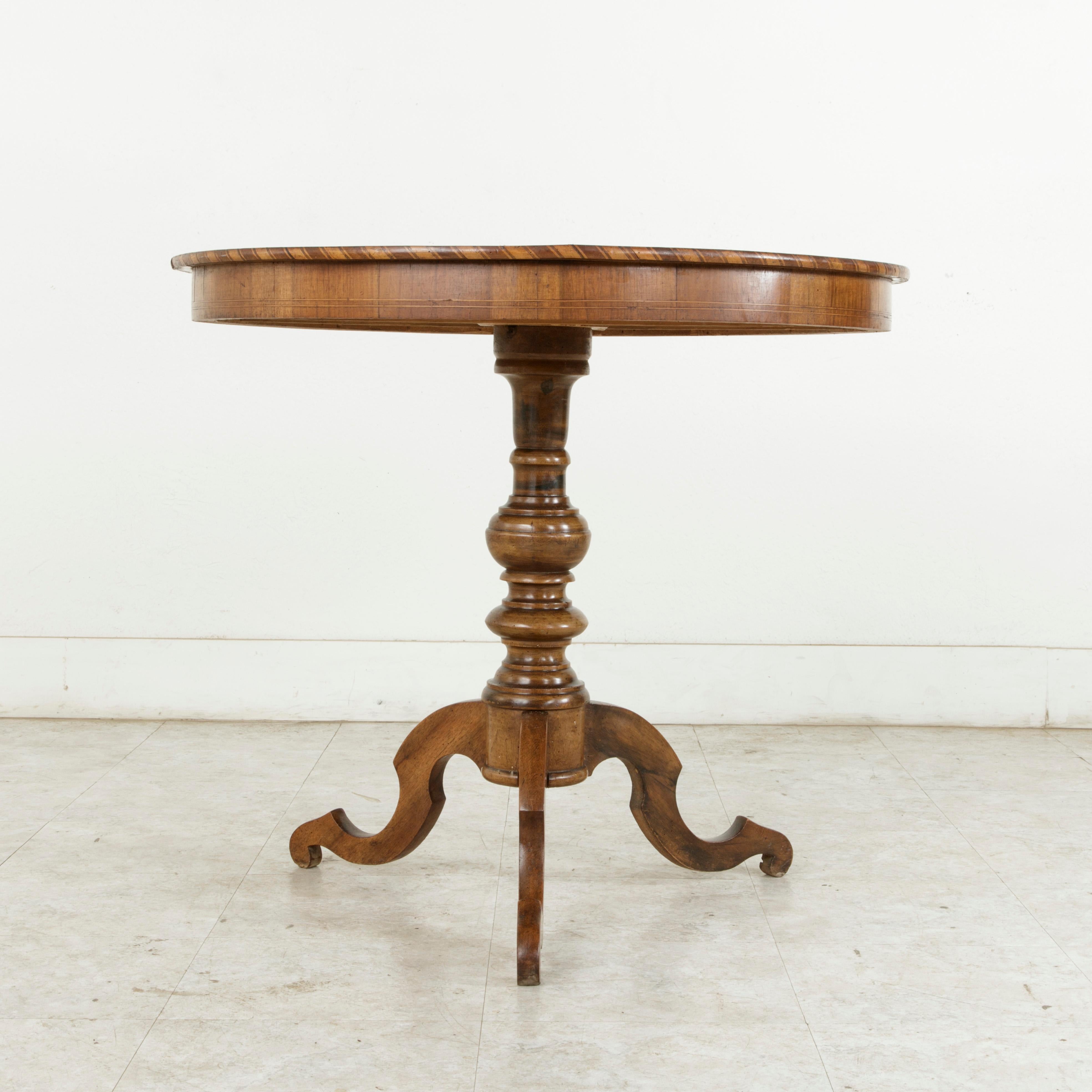Late 19th Century Italian Marquetry Gueridon or Pedestal Table 1