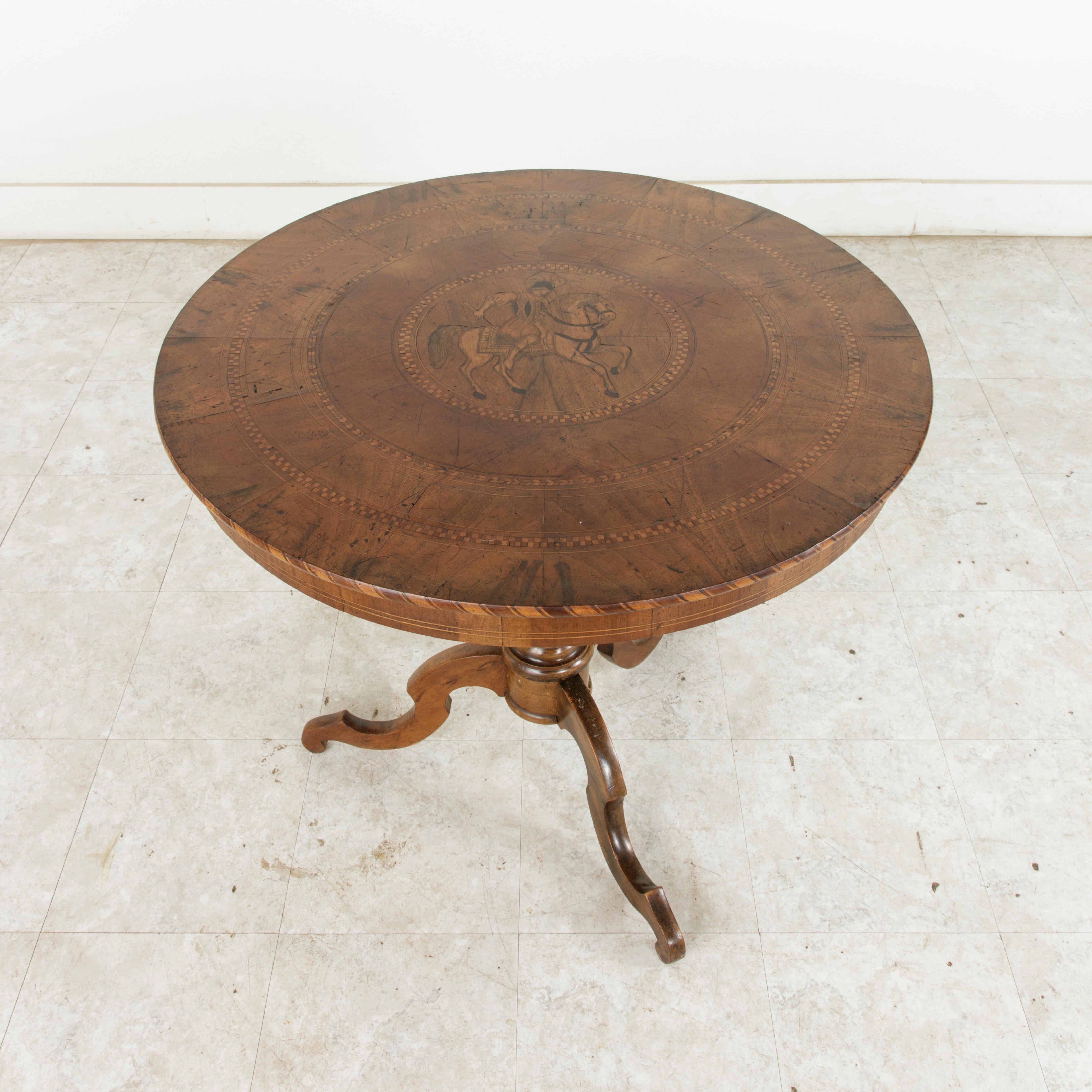 Late 19th Century Italian Marquetry Gueridon or Pedestal Table 4