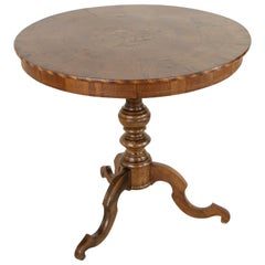 Late 19th Century Italian Marquetry Gueridon or Pedestal Table