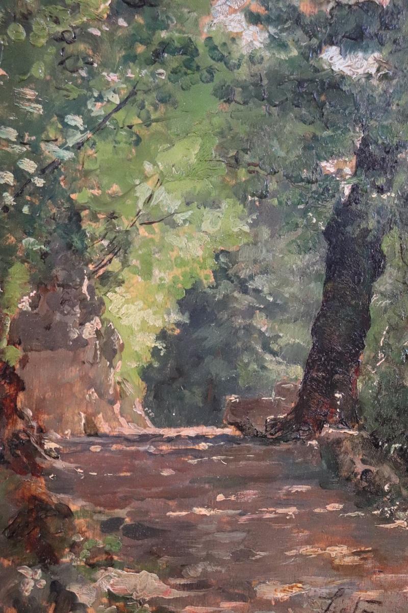 Ti presentiamo questo fantastico dipinto a olio su tavola risalente alla fine del XIX secolo. Il dipinto presenta la firma di Leto in basso a destra (vedi foto). Attribuibile al pittore figurativo italiano Antonino Leto (Monreale, 14 giugno 1844 -