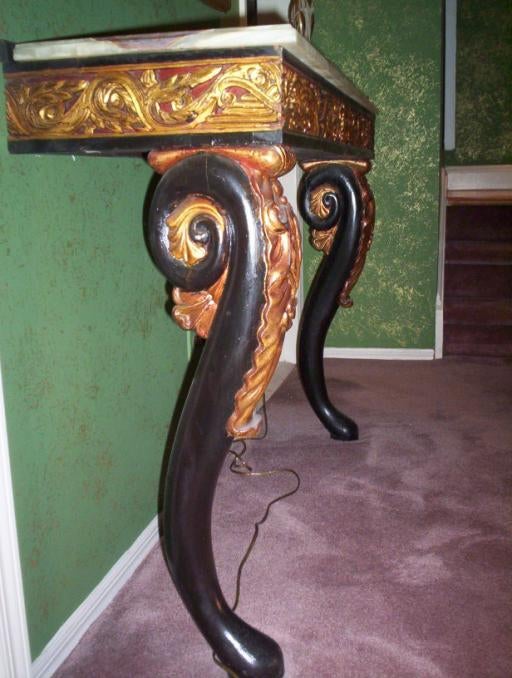 Late 19th Century Italian Onyx Top Console In Good Condition For Sale In Douglas Manor, NY