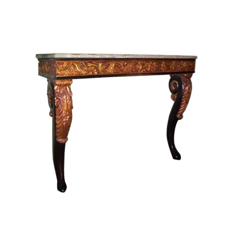 Late 19th Century Italian Onyx Top Console