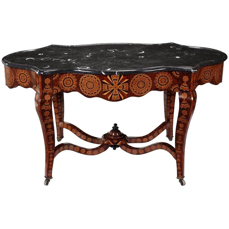 Late 19th Century Italian Parquetry Centre Table