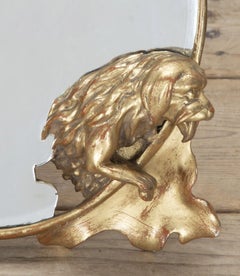 Italienischer Pierrot-Giltwood-Spiegel des späten 19.