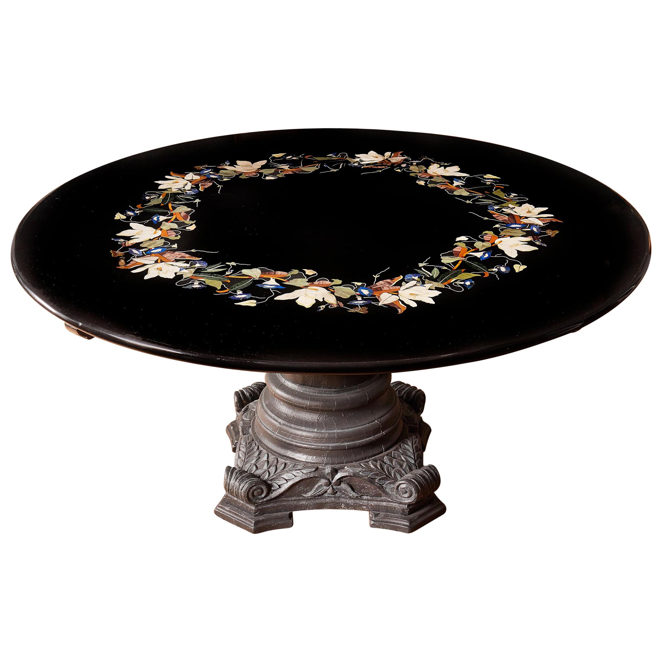 Late 19th Century Italian Pietra Dura Centre Table