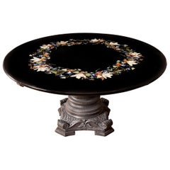 Table de centre en Pietra Dura italienne de la fin du 19e siècle