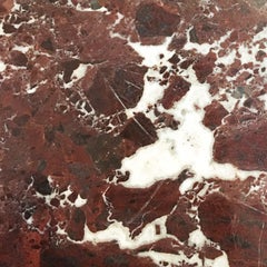 Late 19th Century Italian Red Marble Column with Square Plinth and Top Plate