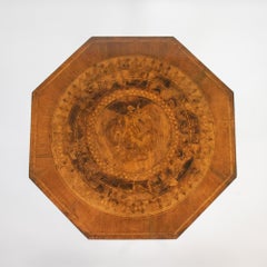 Late 19th Century Italian Renaissance Revival Octagonal Burl Walnut Table