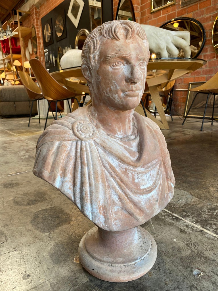 Late 19th Century Italian Renaissance Style Terracotta Caesar Augustus