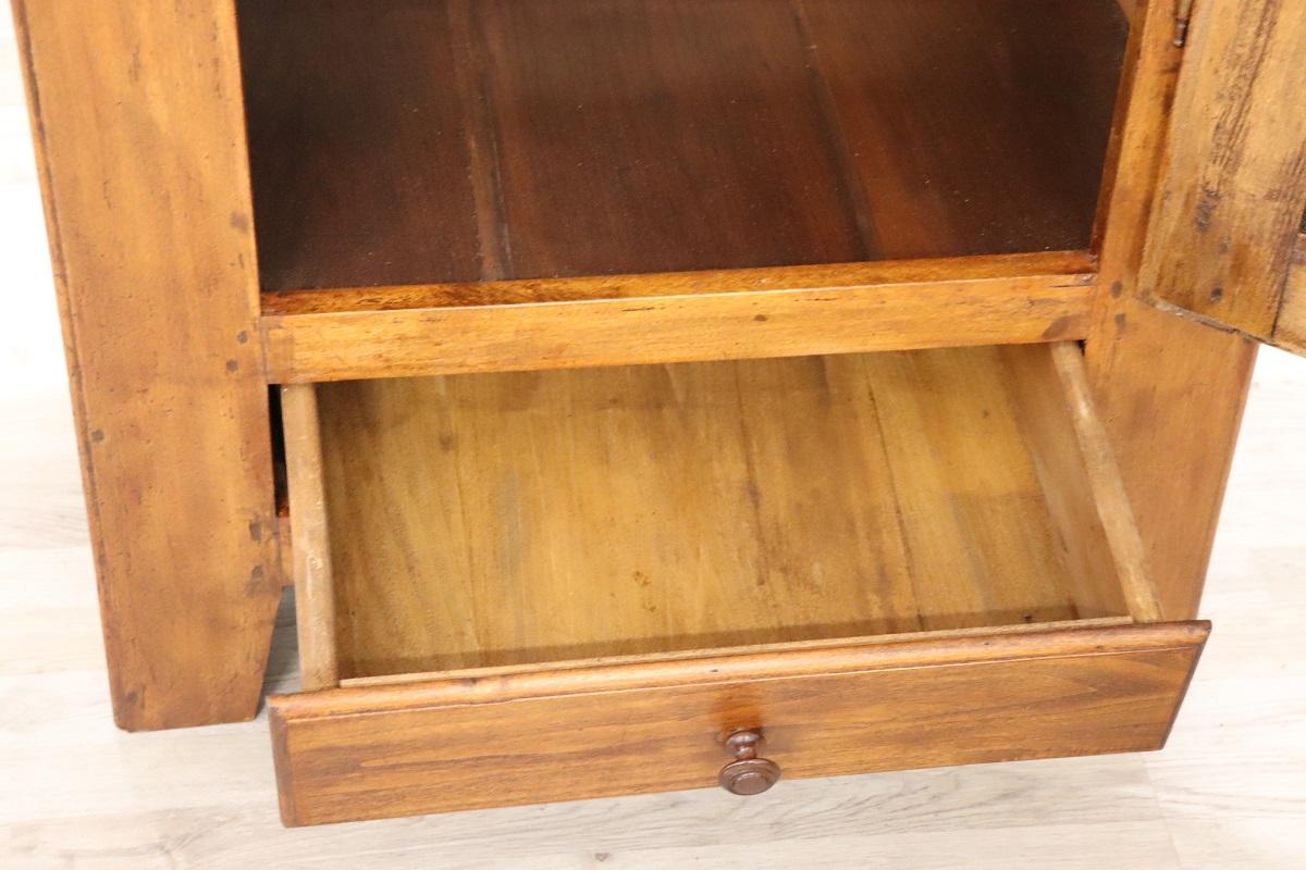 Late 19th Century Italian Rustic Antique Cabinet in Poplar Wood, Restored 4