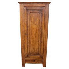Late 19th Century Italian Rustic Antique Cabinet in Poplar Wood, Restored