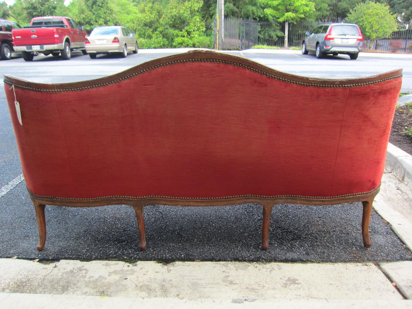 Hand-Carved Late 19th Century Italian Settee, Carved For Sale