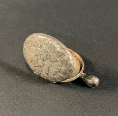 Late 19th Century Italian Silver Hallmarked Pill Box