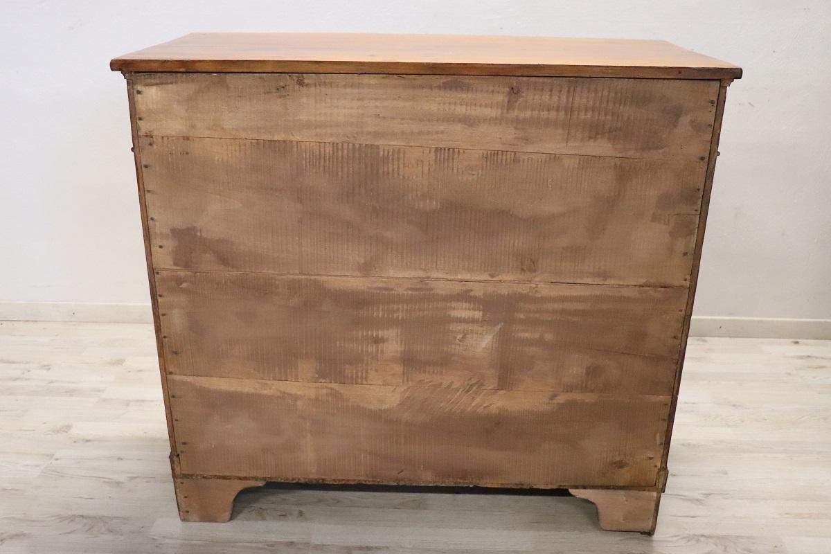 Late 19th Century Italian Solid Poplar Wood Antique Chest of Drawers 9