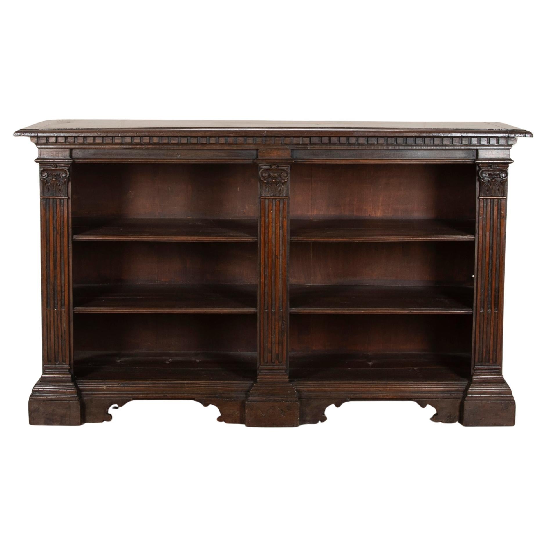 Late 19th Century Italian Walnut Bookcase