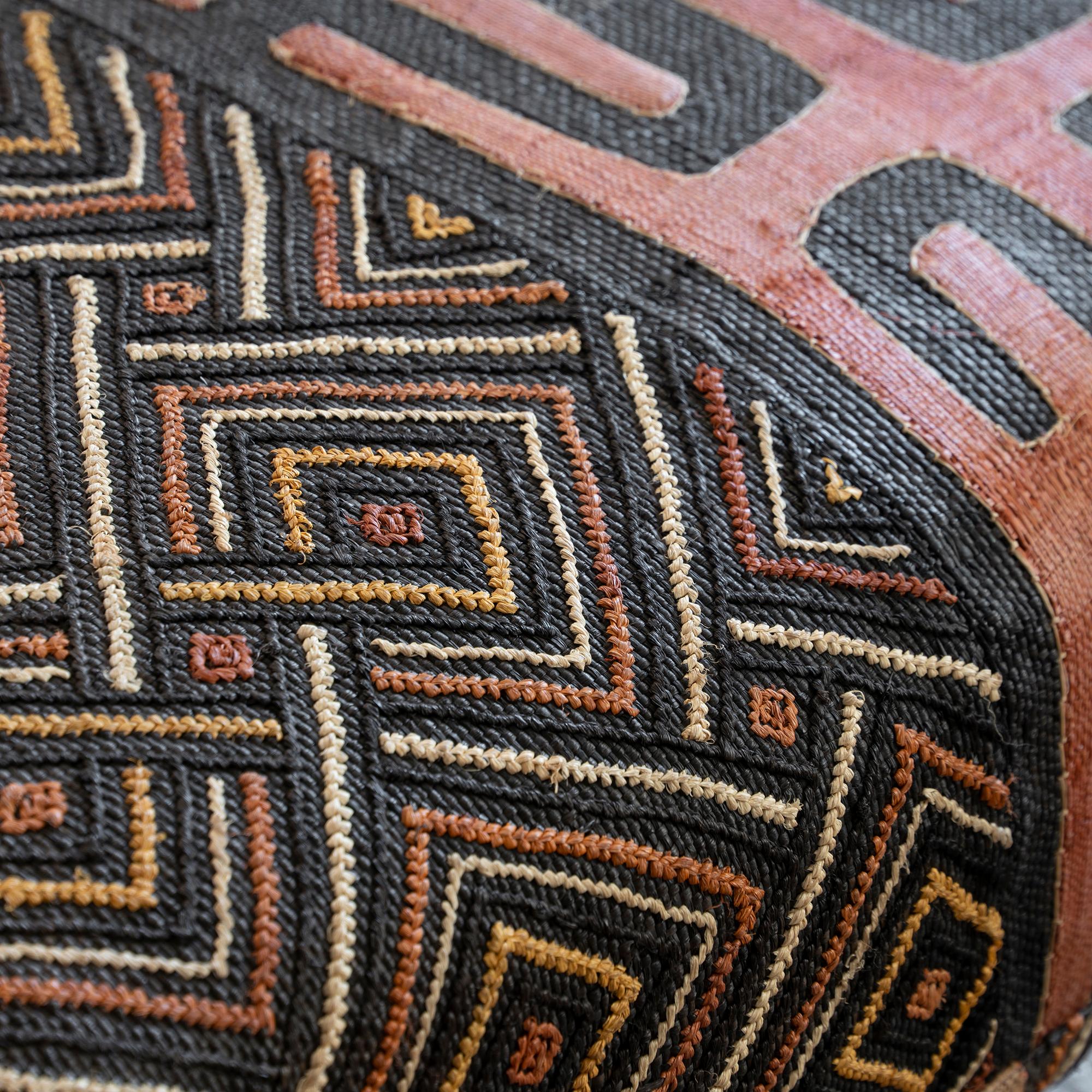 Late 19th Century Italian Walnut Stools African Woven Upholstery 6