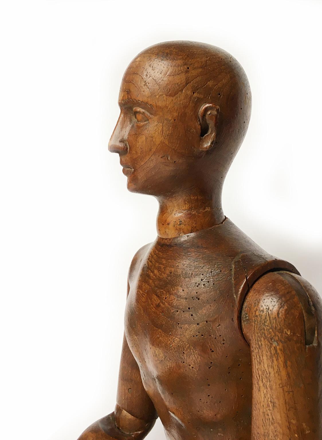 Late 19th Century Italian Wood Mannequin, circa 1880 For Sale 2