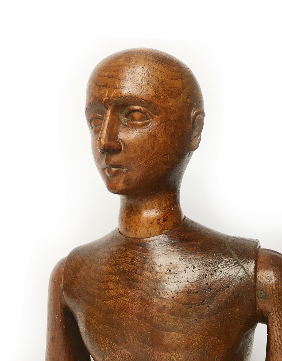 Late 19th Century Italian Wood Mannequin, circa 1880 For Sale 4