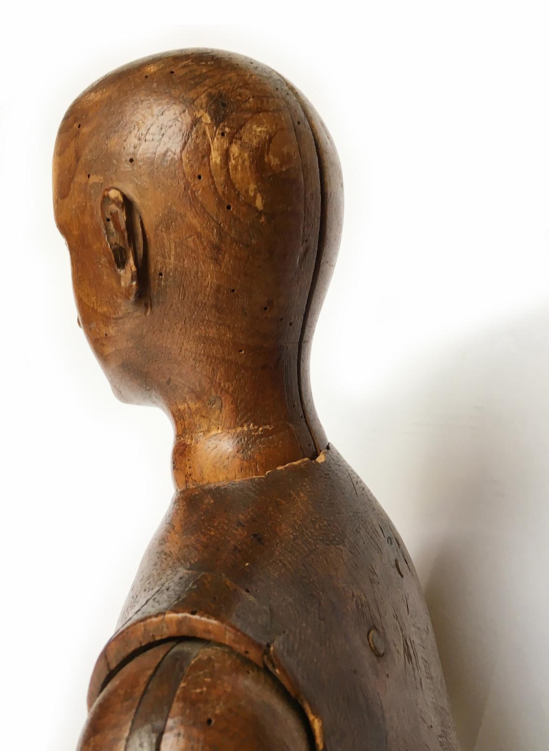 Late 19th Century Italian Wood Mannequin, circa 1880 For Sale 6