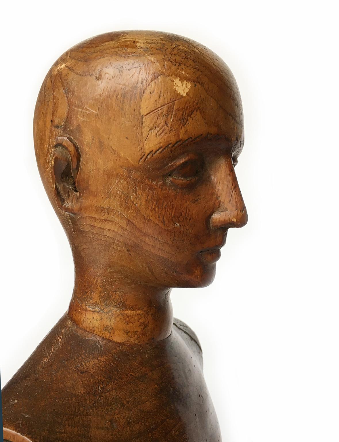 Late 19th Century Italian Wood Mannequin, circa 1880 For Sale 8