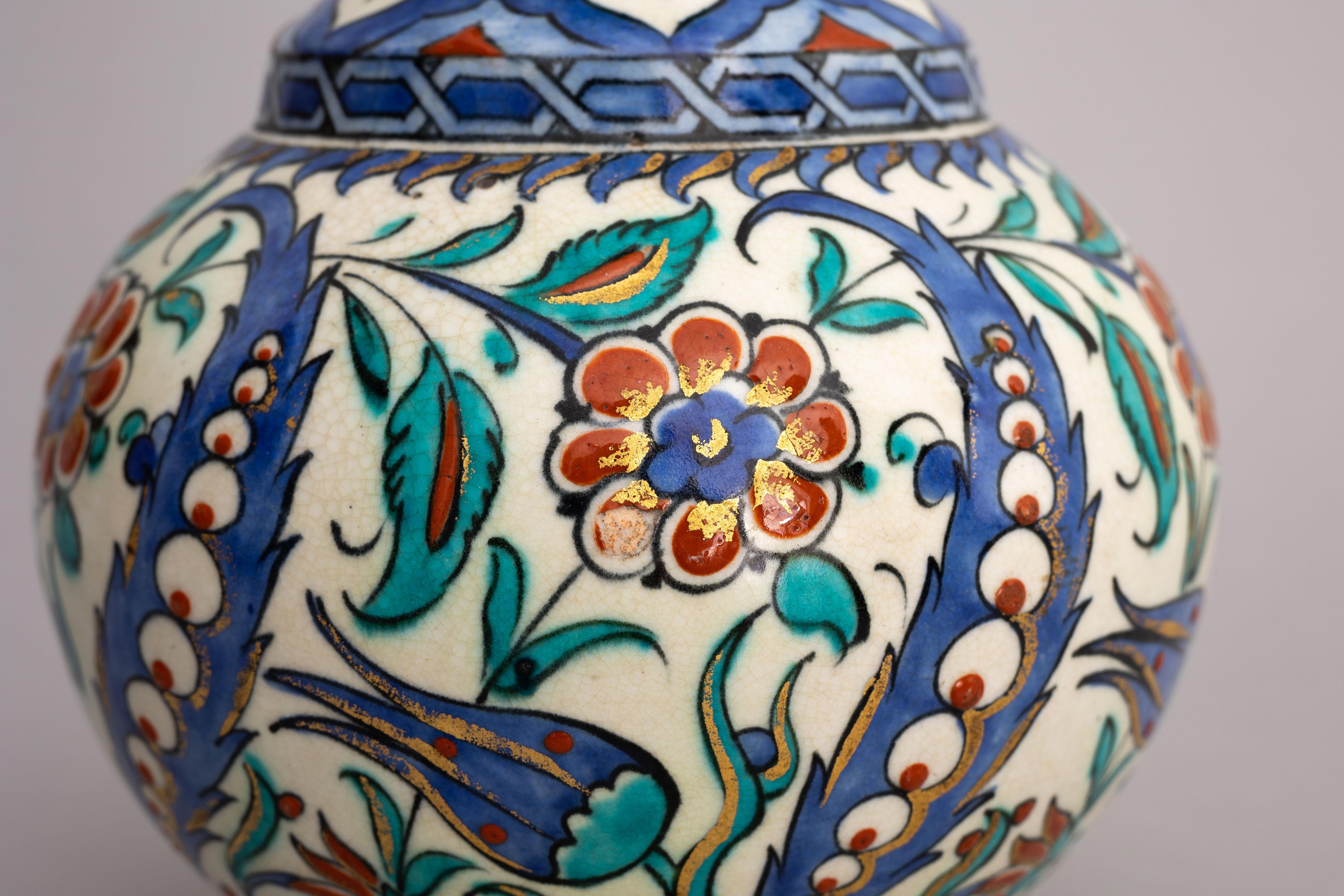Late 19th-Century Iznik-Style Vase by Samson For Sale 2