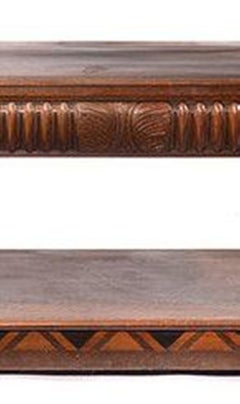 19th Century Oak Jacobean Style Three Tier Rosewood & Satinwood Inlaid Buffet