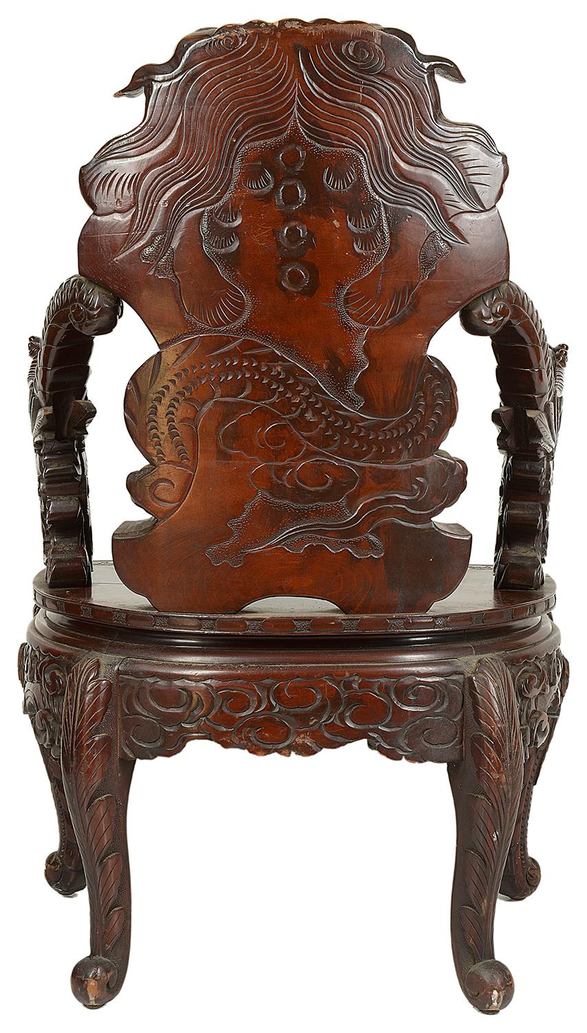 Late 19th Century Japanese Armchair For Sale 2