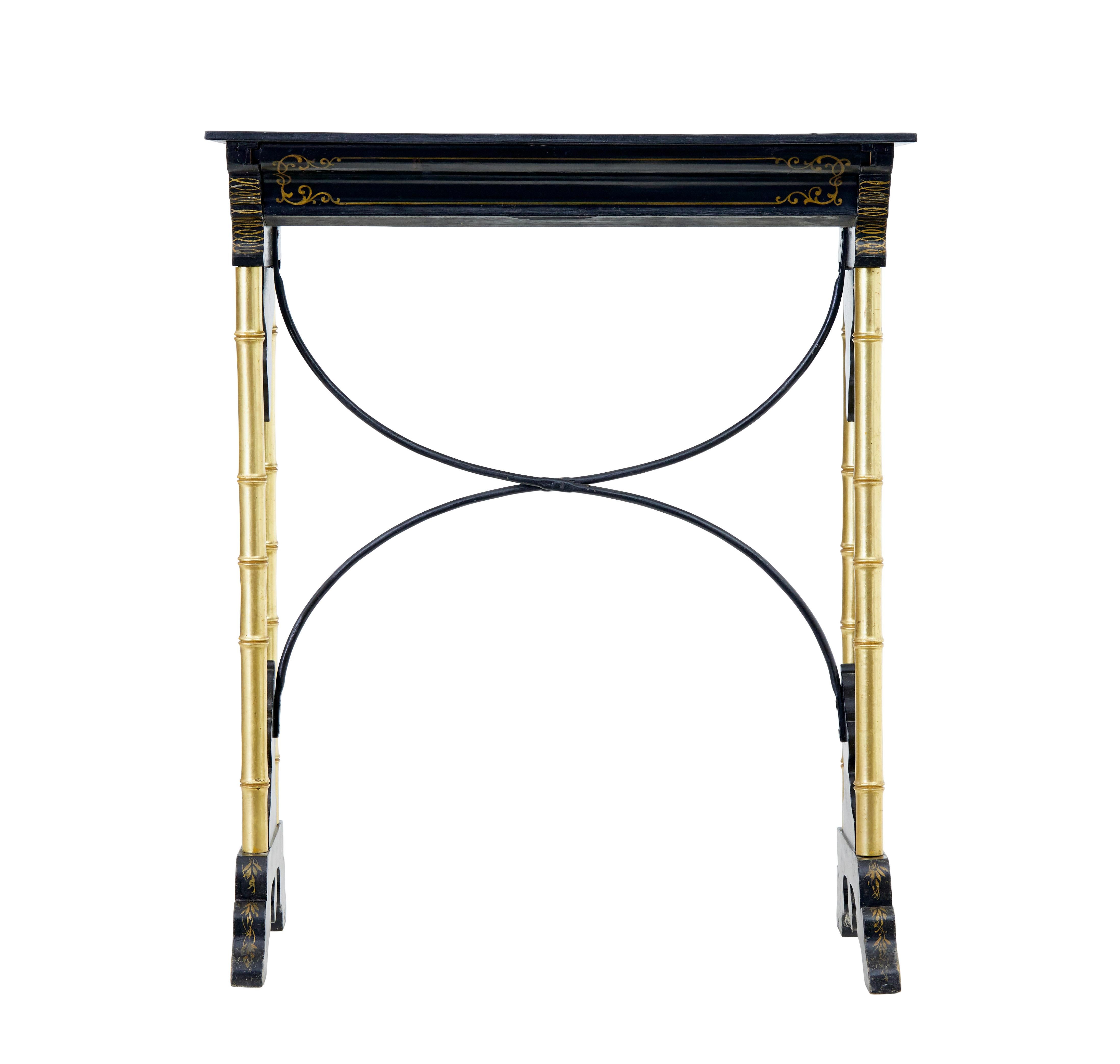 Late 19th Century Japanese Black Lacquer and Gilt Occasional Table For Sale 5