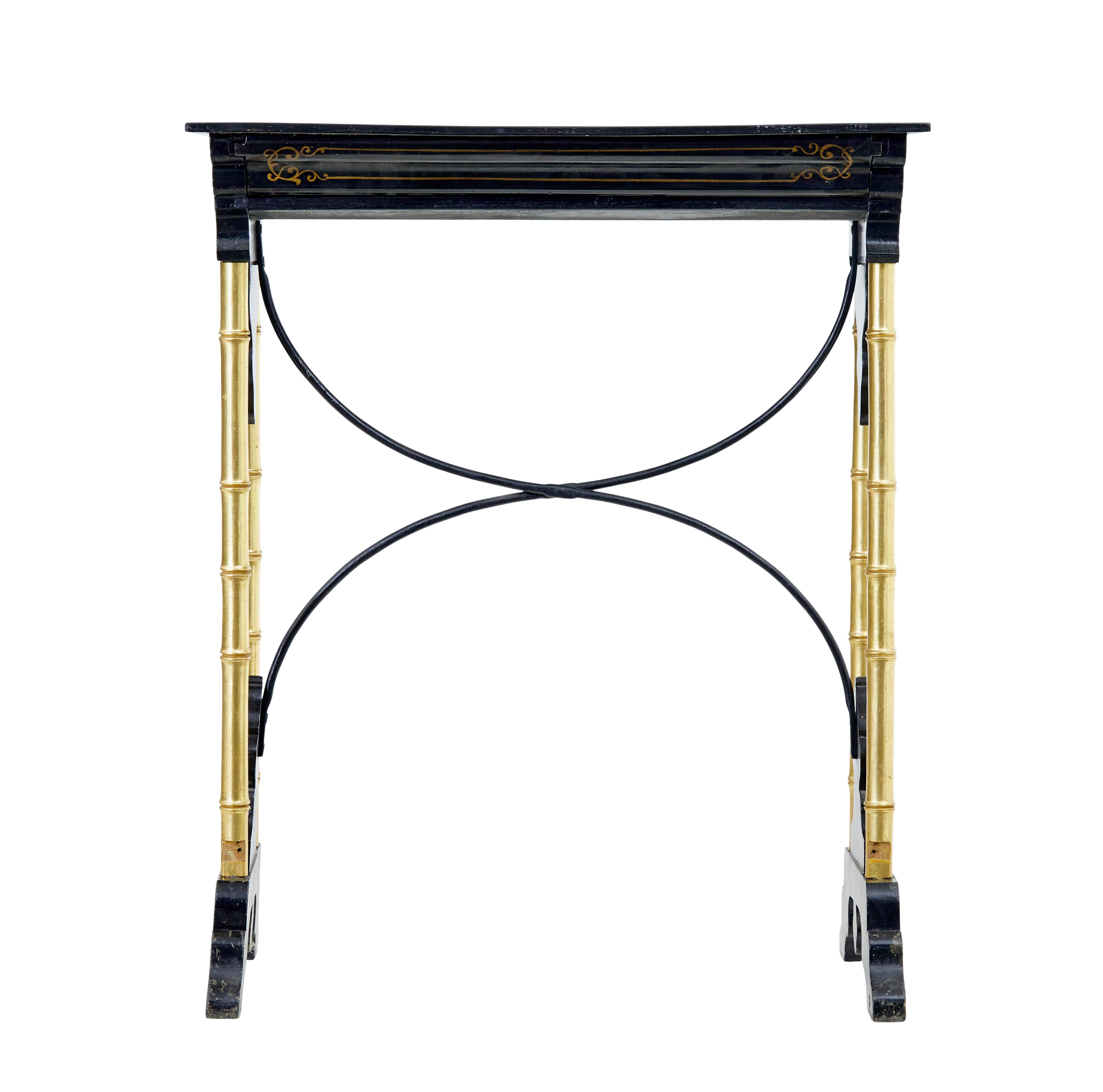 Late 19th Century Japanese Black Lacquer and Gilt Occasional Table For Sale 3