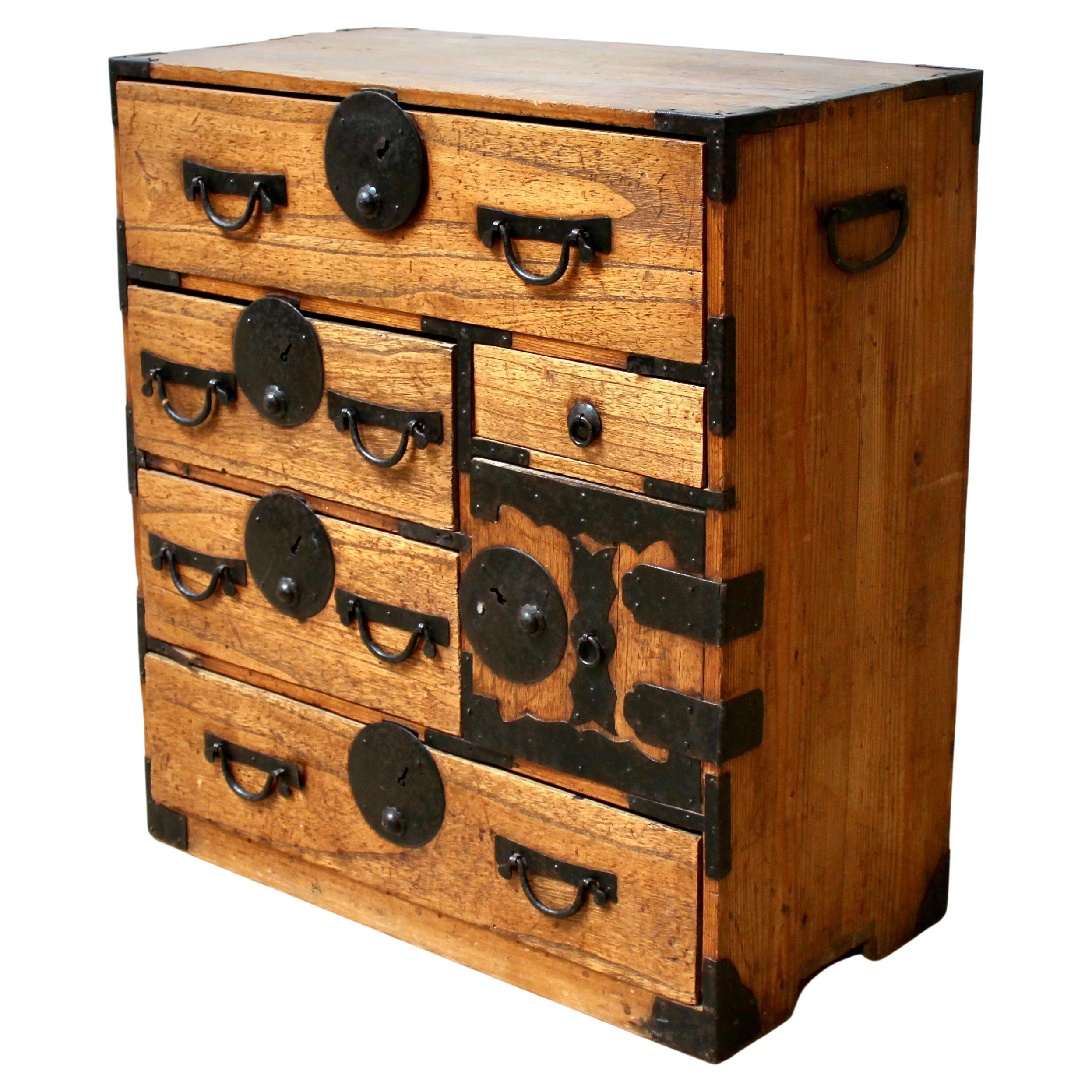 Late 19th Century Japanese Ko Tansu Chest For Sale at 1stDibs