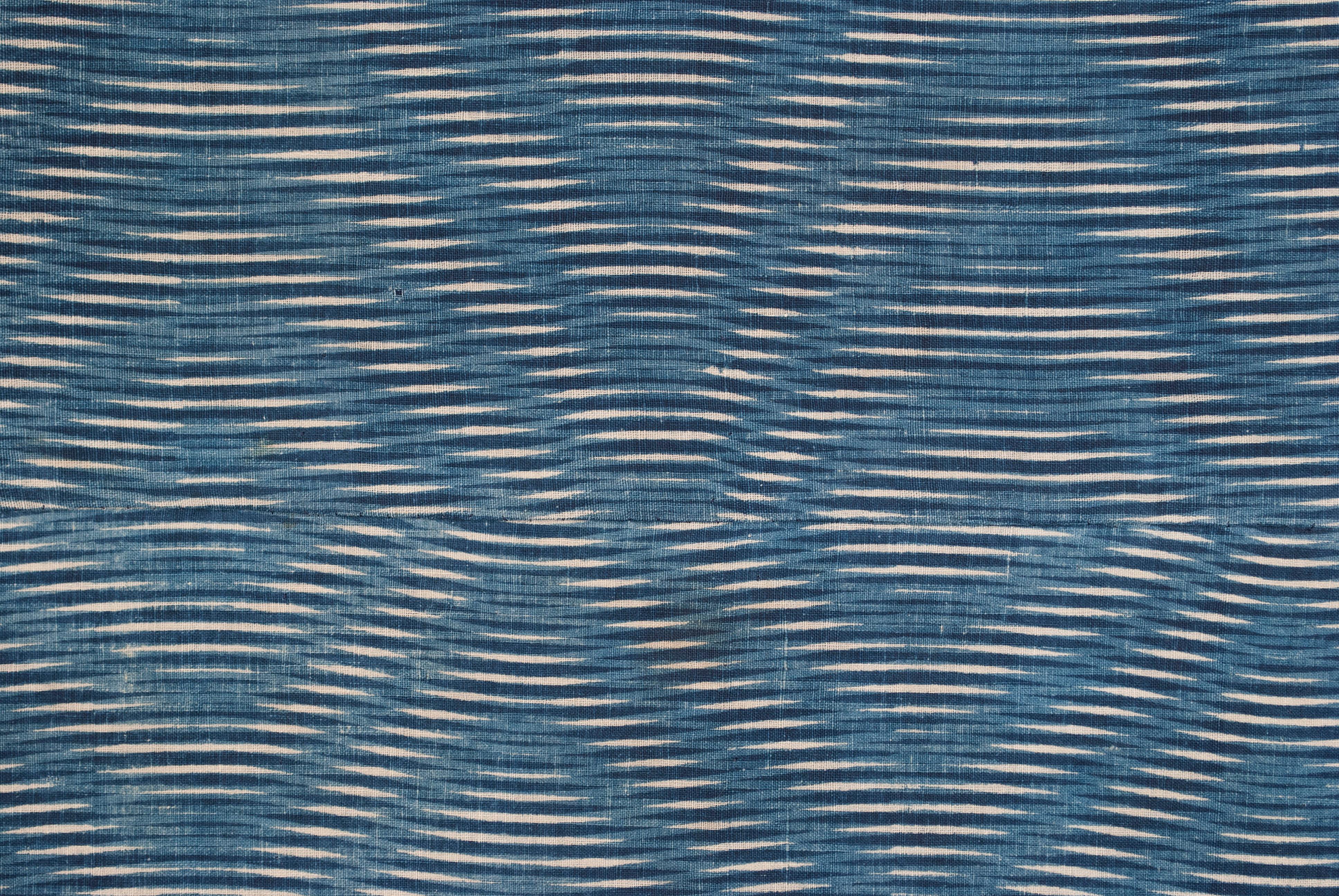 Meiji Late 19th Century Japanese Stencil-Dyed Textile / Kumano-zome For Sale