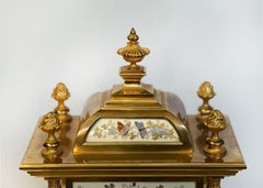 Kaminuhr aus vergoldetem Metall des Japonisme des späten 19. Jahrhunderts von Curtis & Horspool, Paris