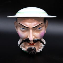 Late 19th Century J.B. Cappellemans Don Quixote Ceramic Tobacco Jar