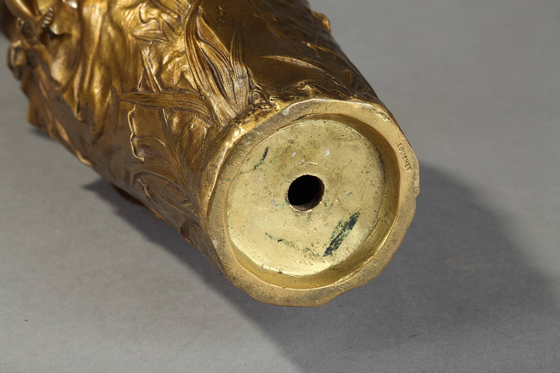 Late 19th Century Jules Meliodon Bronze-Mounted Vase, Louchet Foundry 3