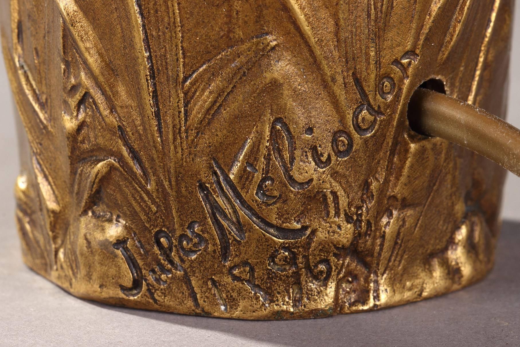 Late 19th Century Jules Meliodon Bronze-Mounted Vase, Louchet Foundry 1