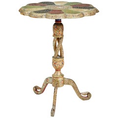 Late 19th Century Kashmir Polychrome Occasional Table